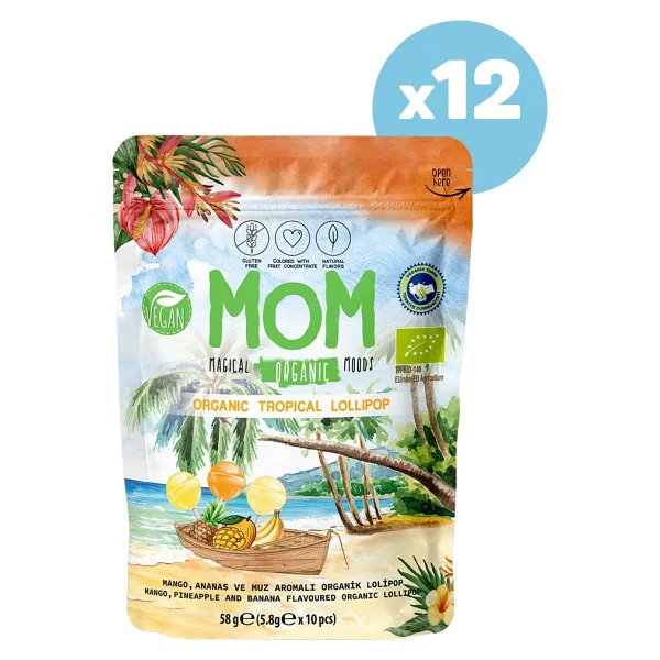 Mom Organik Tropikal Lolipop 12'li Paket - 1 Adet - Görsel 5