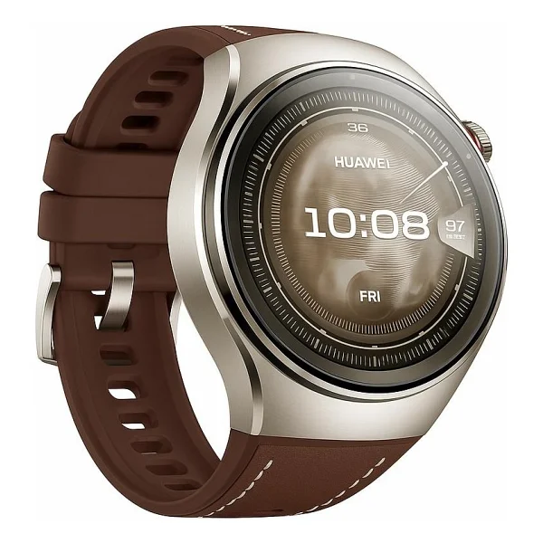Huawei Watch 5 46mm Titanyum Kasa Koyu Kahverengi Akıllı Saat - Görsel 4