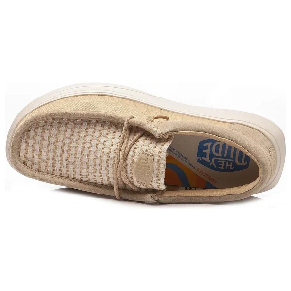 Heydude Wally Comf Woven 43639-0MD Bej Erkek Günlük Ayakkabı - Görsel 4