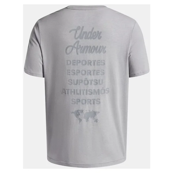 Under Armour 60/40S Sports 6004143-011 Gri Kısa Kollu Bisiklet Yaka Erkek Tişört - Görsel 4