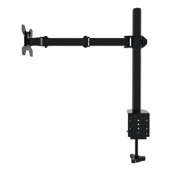 S Line Tek Kollu 13"-27" 10 kg Masaüstü Monitör Askı Aparatı - Vesa 75X75 / 100X100, 360° Döner, Ergonomik - Siyah - Görsel 2