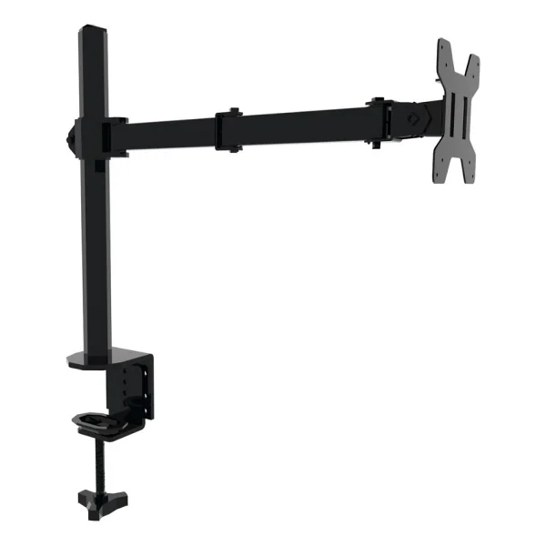 S Line Tek Kollu 13"-27" 10 kg Masaüstü Monitör Askı Aparatı - Vesa 75X75 / 100X100, 360° Döner, Ergonomik - Siyah - Görsel 3