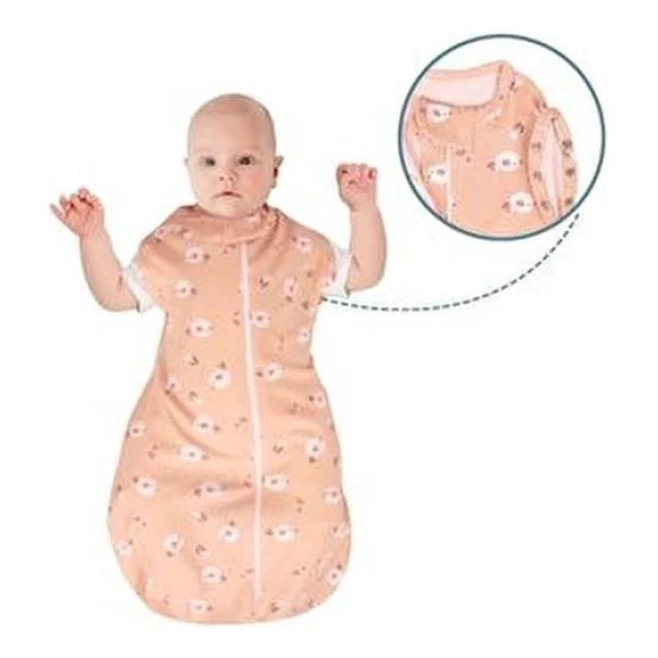 Sevi Bebe Neşeli Kuş Desenli Pembe Tulum Kundak 0 - 3 Ay Yumuşak Pamuk Saten Özellikli - 56 x 78 cm - Görsel 5