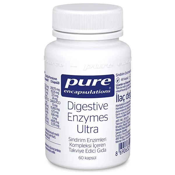 Pure Encapsulations Digestive Enzymes Ultra 60 Kapsül - Görsel 4