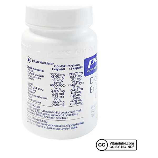 Pure Encapsulations Digestive Enzymes Ultra 60 Kapsül - Görsel 2