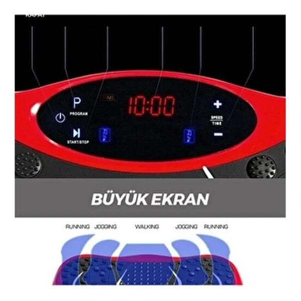 Kumandalı Vibrofitto Titreşimli Egzersiz Fitness Kondisyon Masaj Spor Aleti 50 cm - Kırmızı - Görsel 3