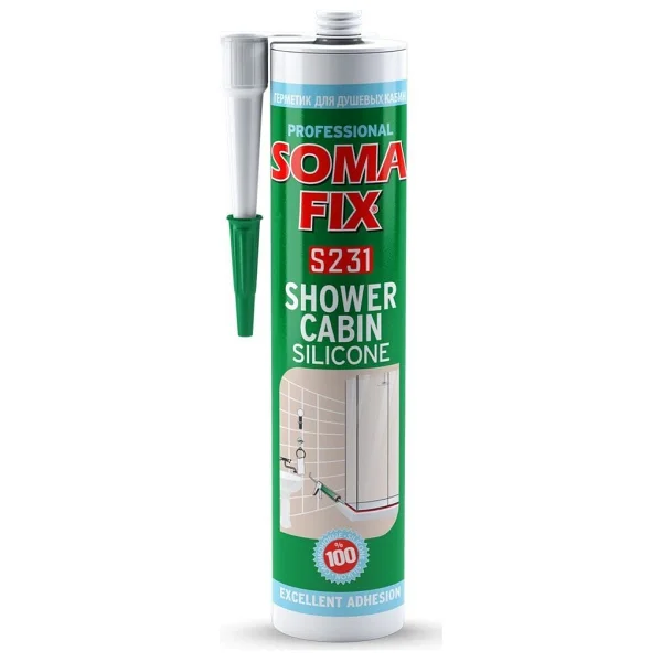 SOMAFİX S231 Duşakabin Silikonu Beyaz 280ml 320gr5000 - Görsel 2
