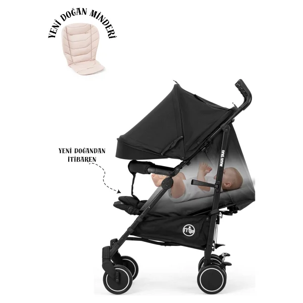 Maxi Taxi Floki Tam Yatar Baston Bebek Arabası - Görsel 4
