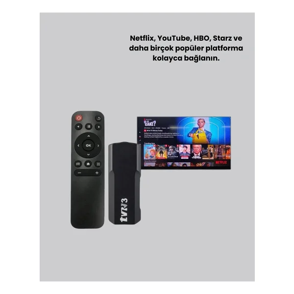 4K Ultra Hd Android Tv Stick - Tak Çalıştır Akıllı Tv Cihazı - Görsel 3