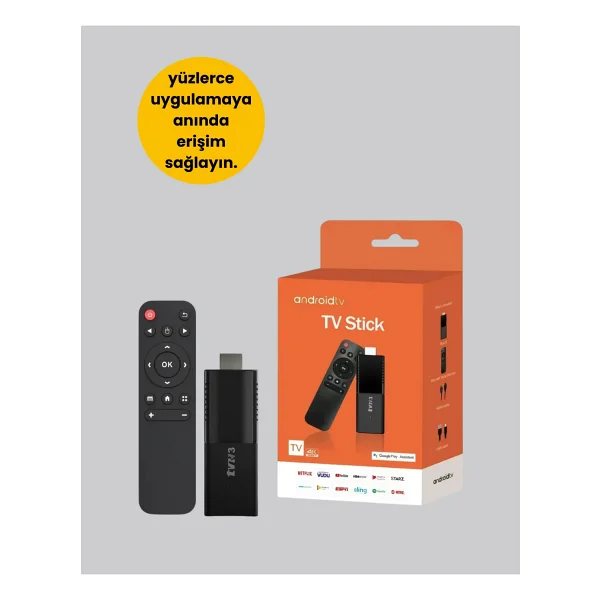4K Ultra Hd Android Tv Stick - Tak Çalıştır Akıllı Tv Cihazı - Görsel 5