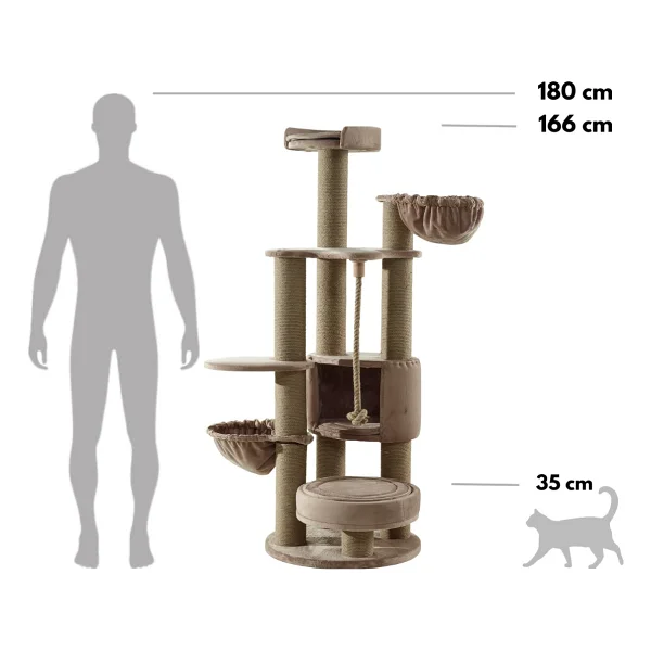 Pet Dreams Paris Lüks Pembe Kedi Tırmalama ve Dinlenme Ağacı - Görsel 2