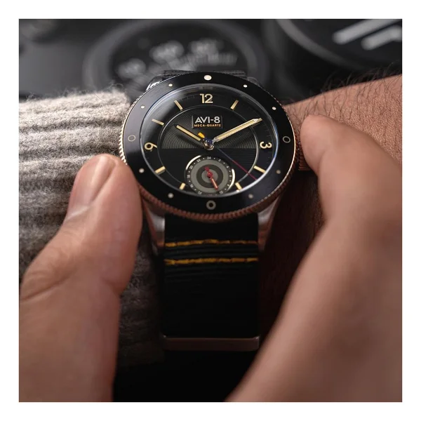 AVI-8 Flyboy Airmaster Sector Meca-Quartz AV-4112 Erkek Kol Saati - Görsel 6