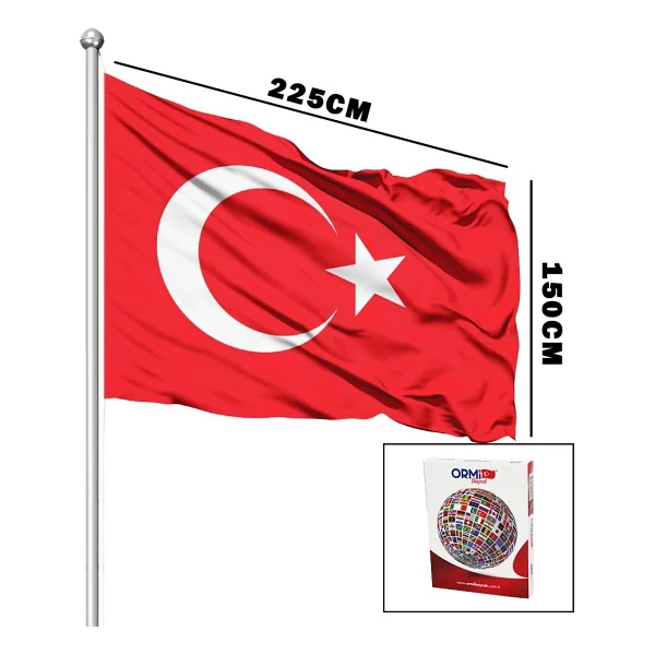 Türk Bayrağı Alpaka Kumaş 150X225CM (5224) - Görsel 2