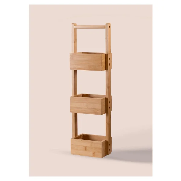 The Mia Bambu 65x20x13 cm 3 Katlı Raf - Görsel 4