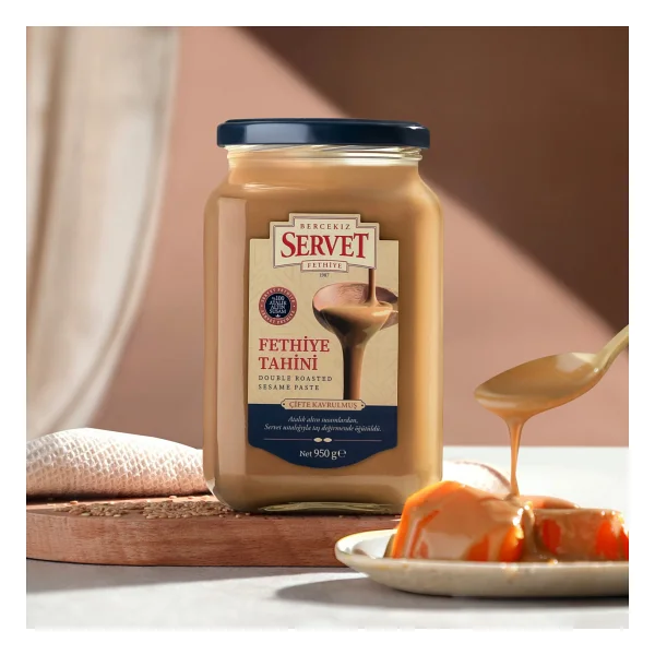 Taze Üretilmiş Çifte Kavrulmuş Servet Tahini 950g - Yerli Susam - 950 gr - Görsel 8