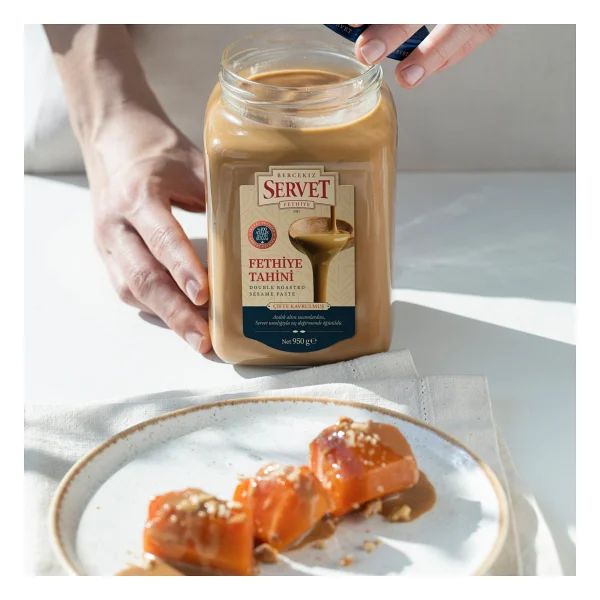 Taze Üretilmiş Çifte Kavrulmuş Servet Tahini 950g - Yerli Susam - 950 gr - Görsel 2