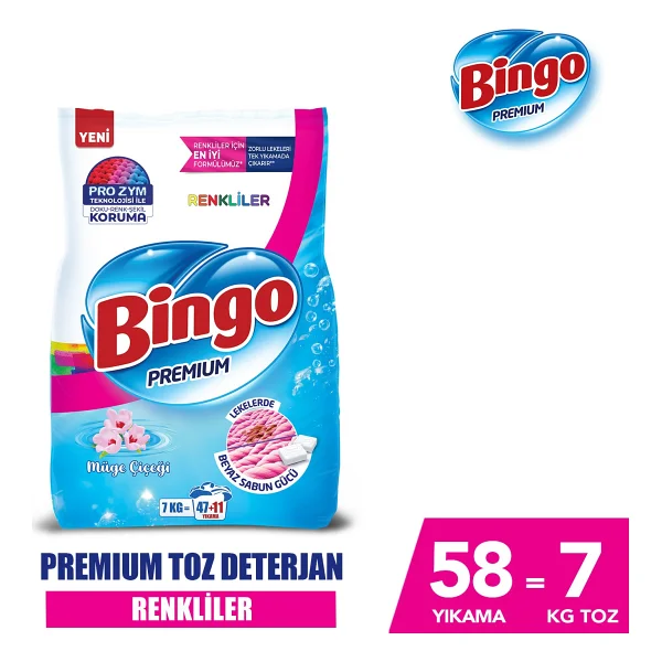 Bingo Matik Premium Renkliler için 7 kg Toz Deterjan - Görsel 6