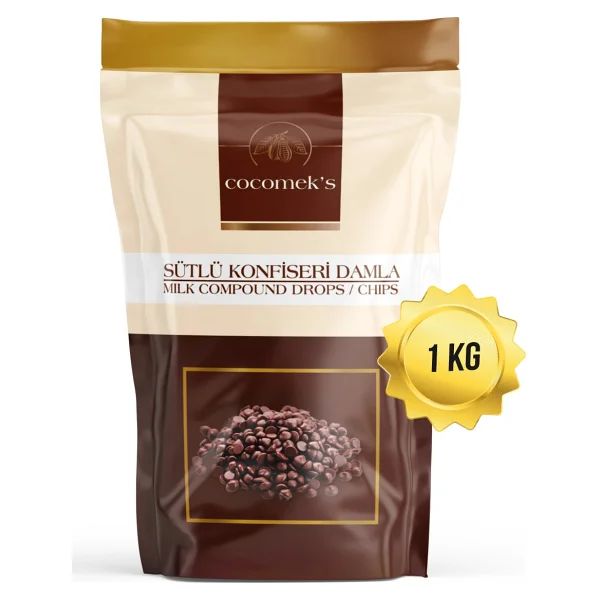 Cocomek's Sütlü Konfiseri Damla Drop Konfiseri Çikolata1 kg - Görsel 3