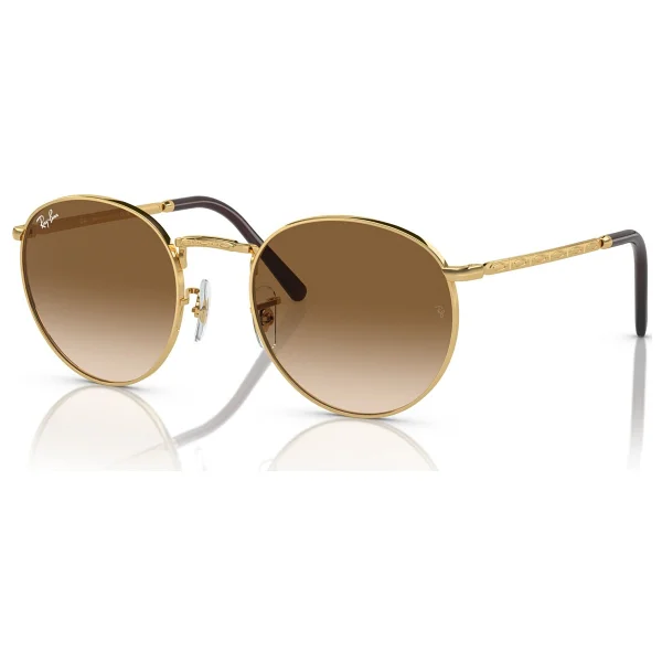 Ray-Ban New Round 3637 001/51 Gold-Light Brown Güneş Gözlüğü - Görsel 6