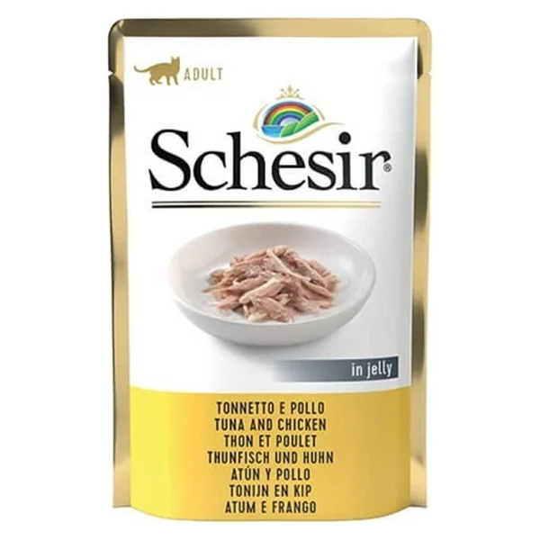 Schesir Pouch Ton Balıklı ve Tavuklu 85 gr Yetişkin Kedi Yaş Maması - Görsel 7