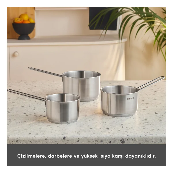 Karaca Fiorino İndüksiyon Tabanlı 3'lü Mini Sütlük - Görsel 5