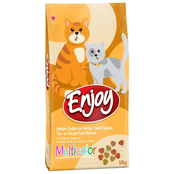 Enjoy Renkli Taneli Tavuklu 10 kg Yetişkin Kedi Maması - Görsel 2
