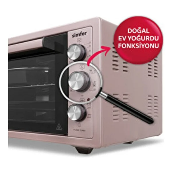 Simfer 4509 Rose Gold 45 lt Midi Fırın - Görsel 7