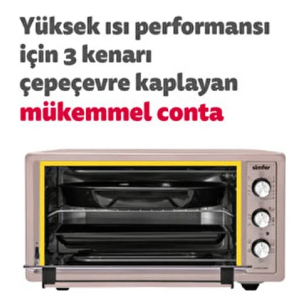 Simfer 4509 Rose Gold 45 lt Midi Fırın - Görsel 9