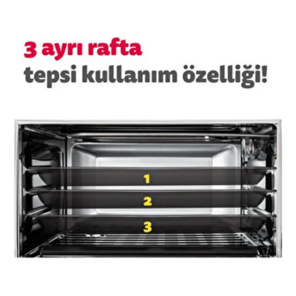 Simfer 4509 Rose Gold 45 lt Midi Fırın - Görsel 10