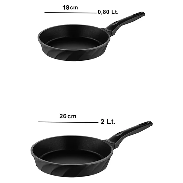 Amboss Vento 18-26 cm 2'li Döküm Tava Seti - Görsel 5