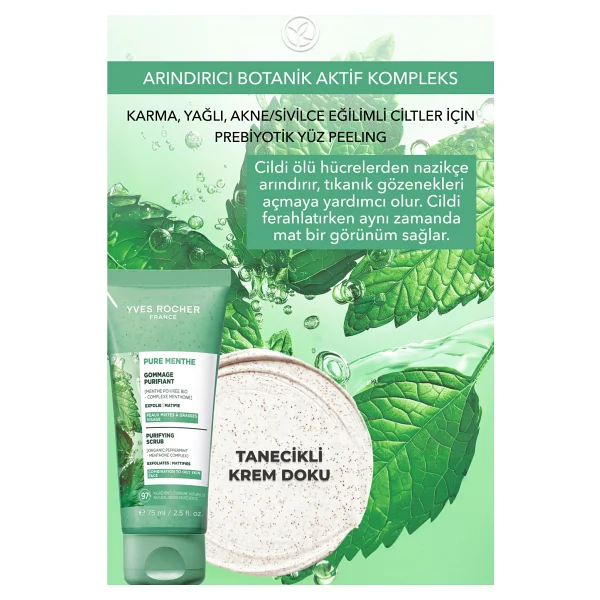 Yves Rocher Pure Menthe Prebiyotik 75 ml Yüz Peeling - Görsel 2