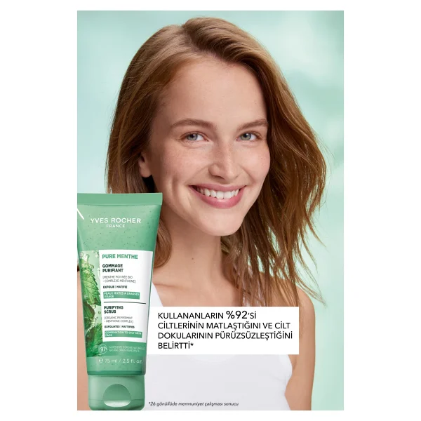 Yves Rocher Pure Menthe Prebiyotik 75 ml Yüz Peeling - Görsel 4