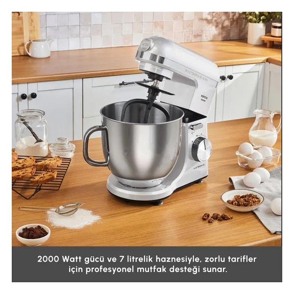 Karaca Mastermaid Chef Ultra M 2000 W Pearl White 7 lt Hamur Yoğurma Makinesi - Görsel 5