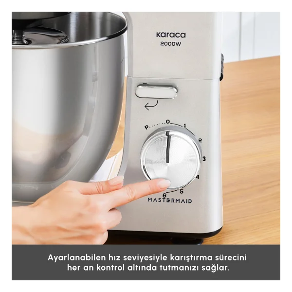 Karaca Mastermaid Chef Ultra M 2000 W Pearl White 7 lt Hamur Yoğurma Makinesi - Görsel 7
