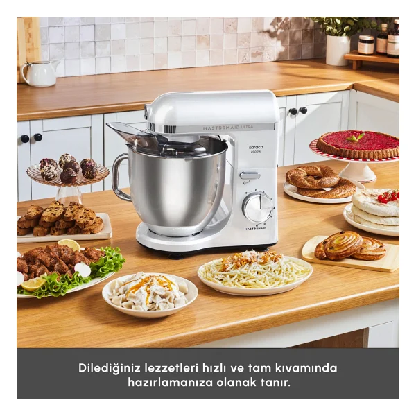Karaca Mastermaid Chef Ultra M 2000 W Pearl White 7 lt Hamur Yoğurma Makinesi - Görsel 8