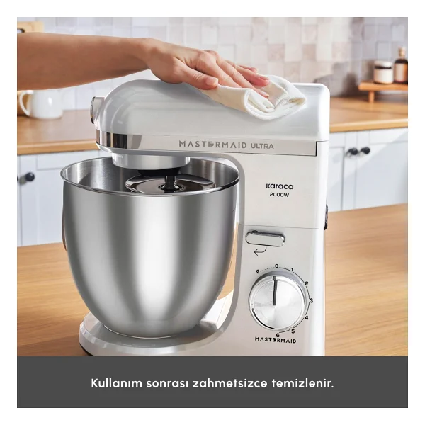 Karaca Mastermaid Chef Ultra M 2000 W Pearl White 7 lt Hamur Yoğurma Makinesi - Görsel 9