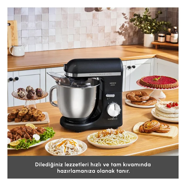 Karaca Mastermaid Chef Ultra M 2000 W Shiny Black 7 lt Hamur Yoğurma Makinesi - Görsel 5
