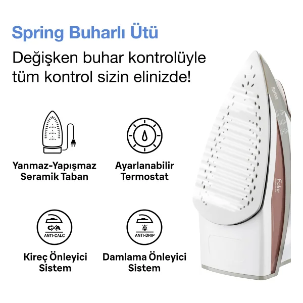 Fakir Spring 2600 W Buharlı Ütü - Görsel 2