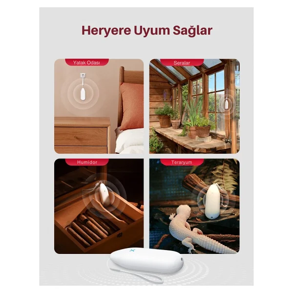 X-Sense STH51 Wi-Fi Nem & Isı Ölçer Higrometre Iç Mekan Nemi, Akıllı Termometre Nem Ölçer - Görsel 8