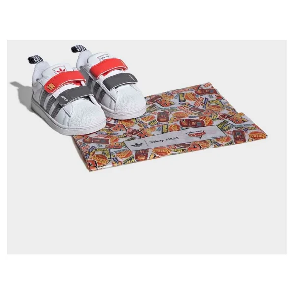 Adidas Pixar Cars Superstar II CF I JQ1336 Bebek Spor Ayakkabı - Görsel 2