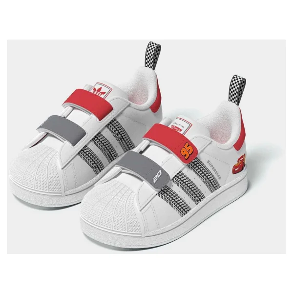 Adidas Pixar Cars Superstar II CF I JQ1336 Bebek Spor Ayakkabı - Görsel 3