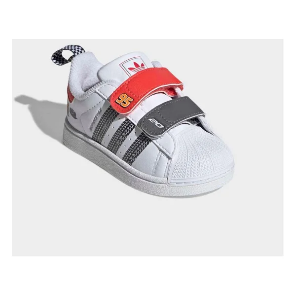 Adidas Pixar Cars Superstar II CF I JQ1336 Bebek Spor Ayakkabı - Görsel 8
