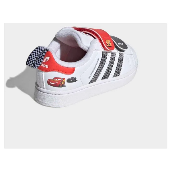 Adidas Pixar Cars Superstar II CF I JQ1336 Bebek Spor Ayakkabı - Görsel 9