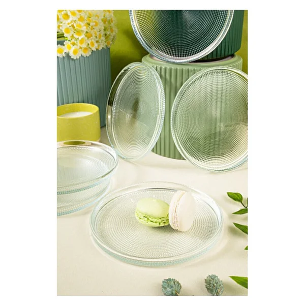 Fecra Loren Natürel 16 cm 6'lı Pasta Tabağı - Görsel 7