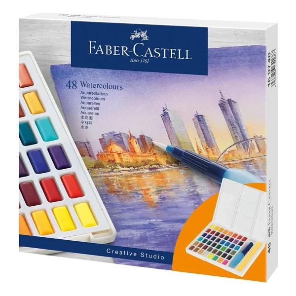 Faber-Castell Creative Studio 48'li Tablet Sulu Boya - Görsel 5