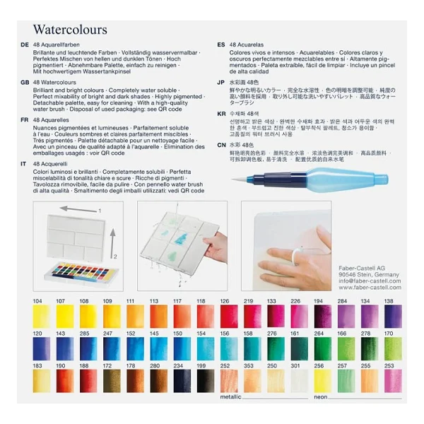 Faber-Castell Creative Studio 48'li Tablet Sulu Boya - Görsel 3