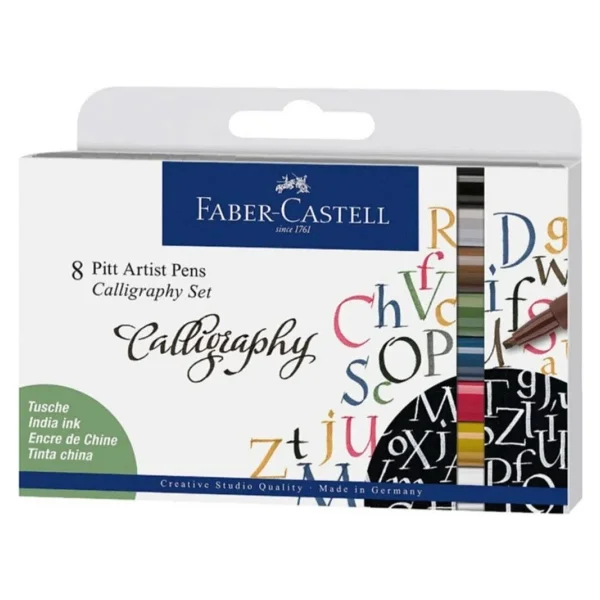 Faber-Castell Pitt Artist Calligraphy 8'li Kalem Seti - Görsel 4