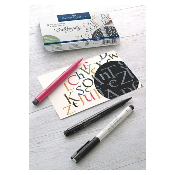 Faber-Castell Pitt Artist Calligraphy 8'li Kalem Seti - Görsel 5