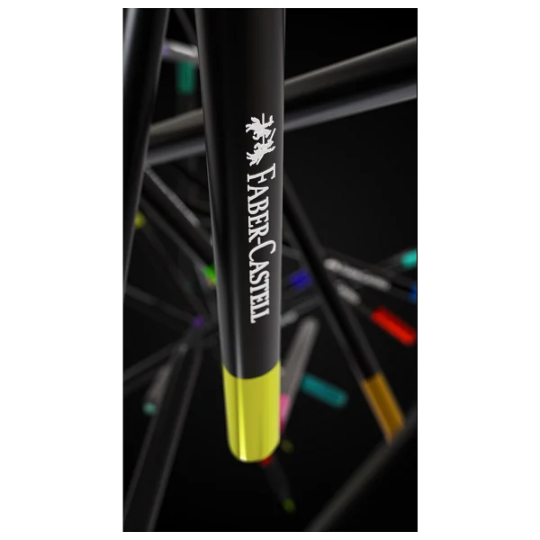 Faber-Castell Black Edition Metal Kutu 100'lü Kuru Boya Seti - Görsel 3