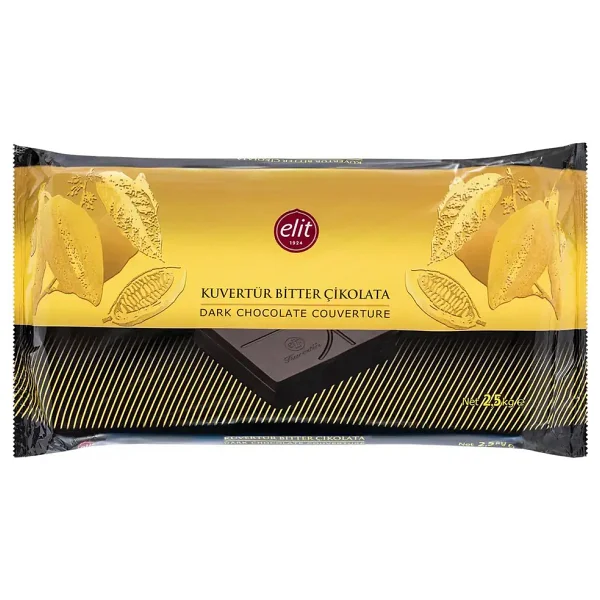 Elit Glutensiz Bitter Kuvertür Çikolata 2.5 kg - Görsel 4